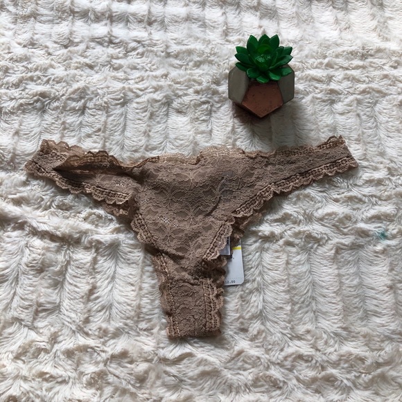Free People Other - Free People Lace Nude Cheeky Underwear NWT